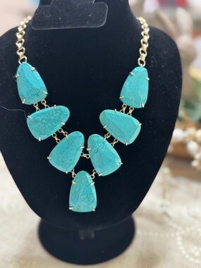 Kendra Scott Harlow Turquoise Statement Necklace